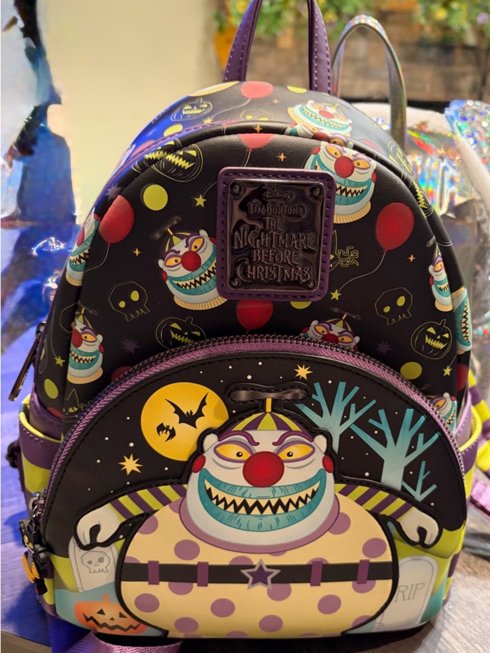 The Nightmare Before Christmas Oogie Boogie Kids Mini Backpack - Purple/Black